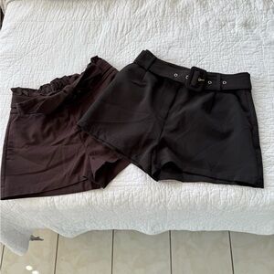 NWOT Studio F Women's Black and Brown Shorts